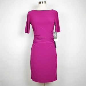VINCE CAMUTO  Fuchsia pink stretch sheath dress